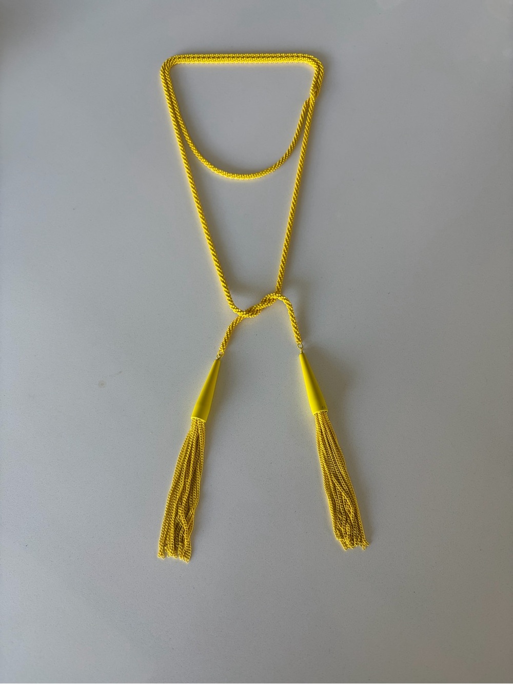 Kendra Scott Phara Yellow Tassel Rope Lariat Necklace